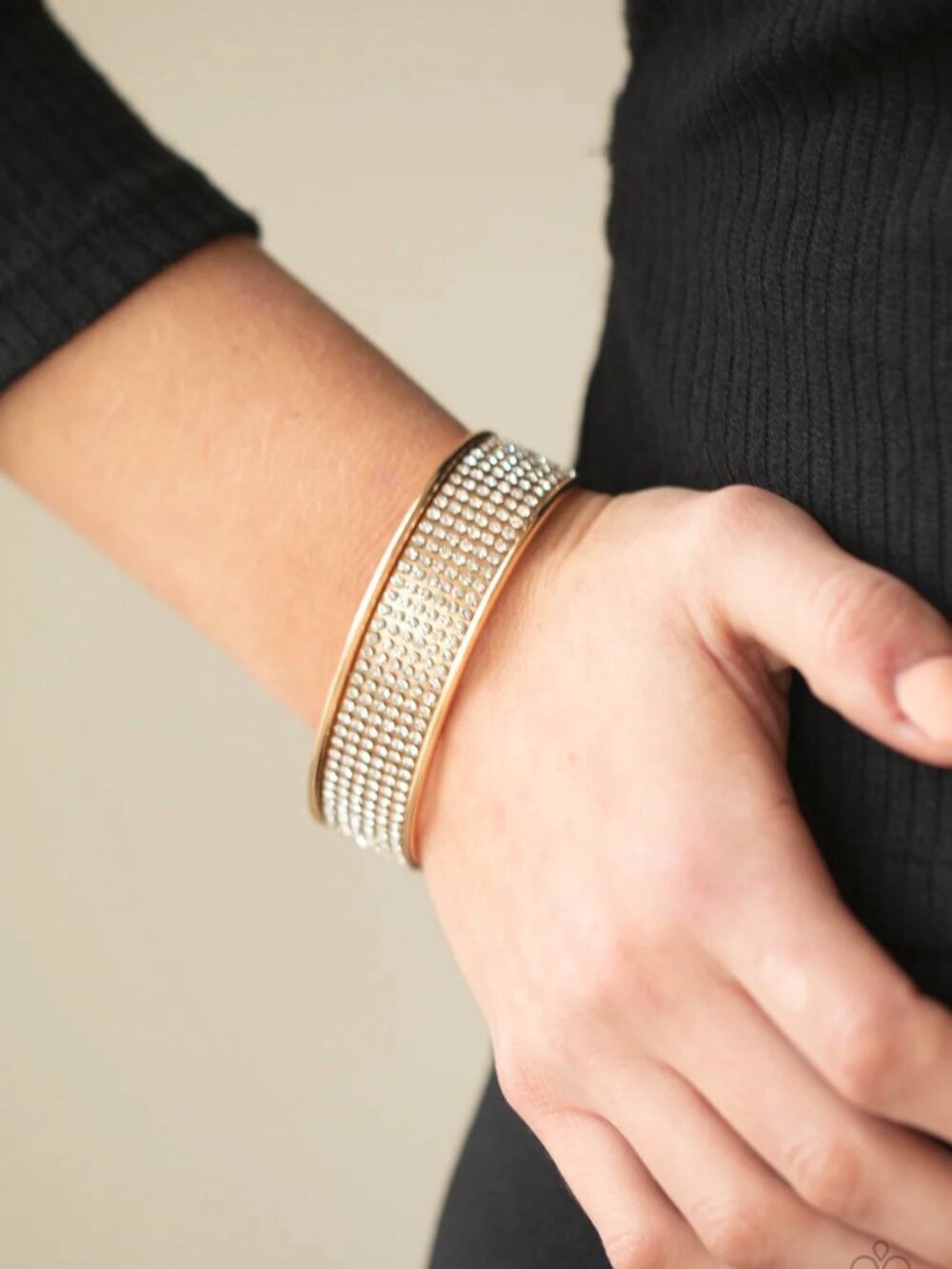 Paparazzi Jewelry Accessories - Cant Believe Your ICE - Gold Bracelet - Vintage